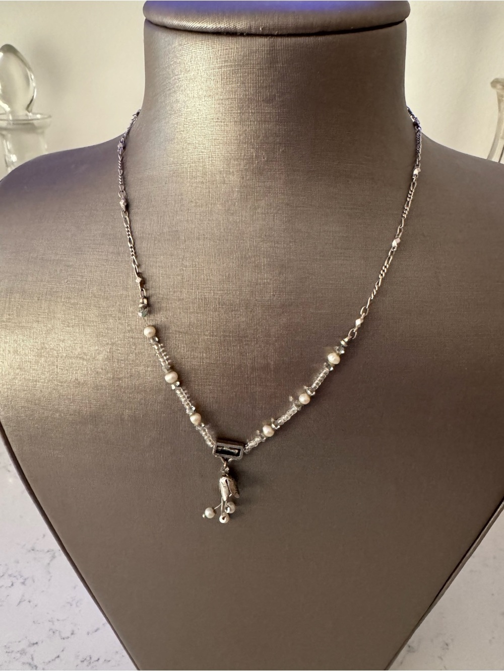Brighton, vintage art, deco Pearl Pendant Necklace - Women Jewelry